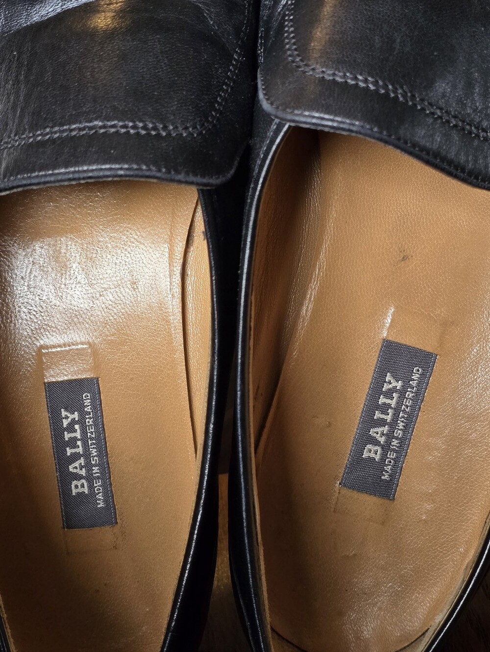 BALLY Vintage Mens Tirano Black Leather Slip-On Loafer US 11 - Picture 6 of 8